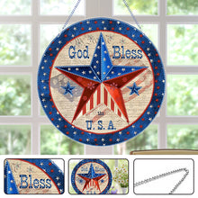 Load image into Gallery viewer, Acrylic 2D Flat DIY US Flag Star Diamond Art Pendant Wall Decor for Home

