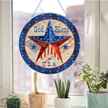 Load image into Gallery viewer, Acrylic 2D Flat DIY US Flag Star Diamond Art Pendant Wall Decor for Home
