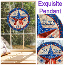Load image into Gallery viewer, Acrylic 2D Flat DIY US Flag Star Diamond Art Pendant Wall Decor for Home
