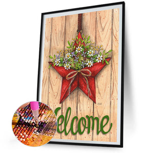 Welcome Calligraphy 40*60CM(Picture) Full Round Drill Diamond Painting