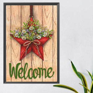 Welcome Calligraphy 40*60CM(Picture) Full Round Drill Diamond Painting