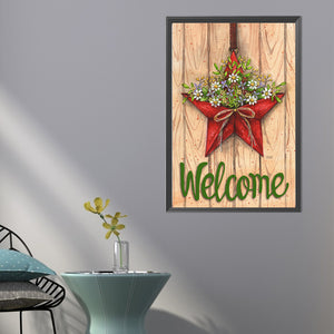 Welcome Calligraphy 40*60CM(Picture) Full Round Drill Diamond Painting