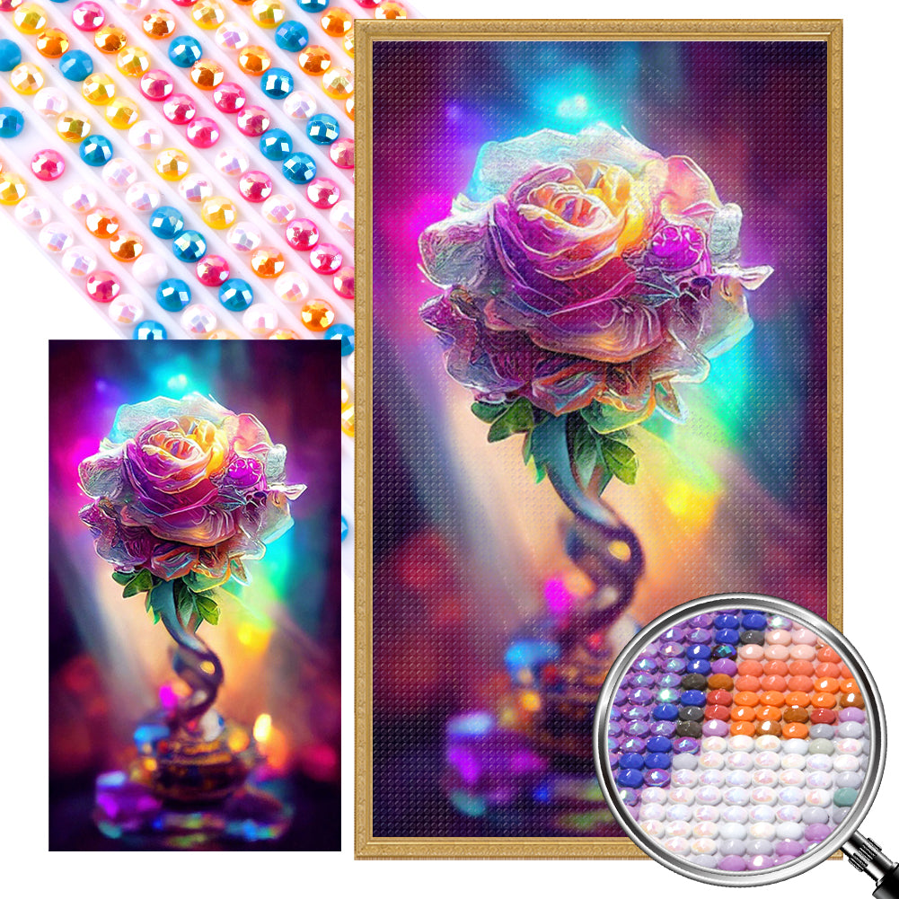 Gorgeous Roses 40*70CM(Picture) Full Round Drill Diamond Painting