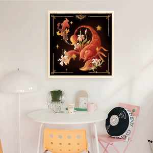 Yishu - Zodiac Sign - Scorpio - 50*50CM 11CT 3 Stamped Cross Stitch