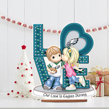 Load image into Gallery viewer, Wooden Special Shaped Philadelphia Eagle Desktop Diamond Art Kits Bedroom Decor
