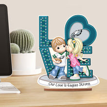 Load image into Gallery viewer, Wooden Special Shaped Philadelphia Eagle Desktop Diamond Art Kits Bedroom Decor
