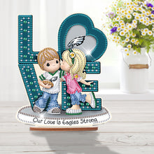 Load image into Gallery viewer, Wooden Special Shaped Philadelphia Eagle Desktop Diamond Art Kits Bedroom Decor

