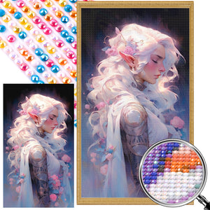 Flower And Elf Girl 40*70CM(Picture) Full Round Drill Diamond Painting