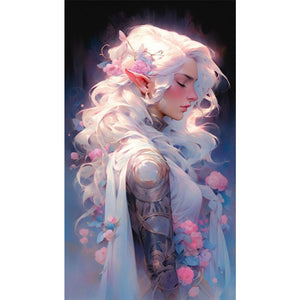 Flower And Elf Girl 40*70CM(Picture) Full Round Drill Diamond Painting