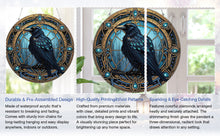 Load image into Gallery viewer, 2D Flat DIY Stained Glass Crow Suncatcher Diamond Painting Art Pendant
