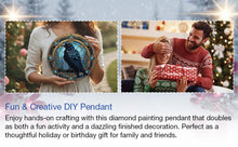 Load image into Gallery viewer, 2D Flat DIY Stained Glass Crow Suncatcher Diamond Painting Art Pendant
