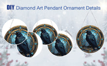 Load image into Gallery viewer, 2D Flat DIY Stained Glass Crow Suncatcher Diamond Painting Art Pendant
