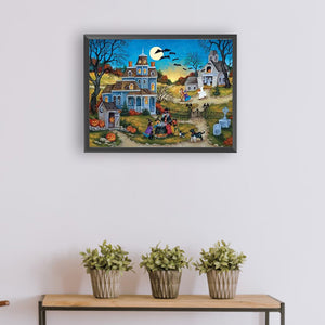 Halloween Night 40*30CM(Canvas) Full Round Drill Diamond Painting