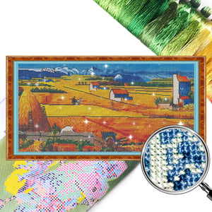 Mona Lisa Silk Brand - Van Gogh'S Harvest - 100*52CM 9CT 4 Stamped Cross Stitch