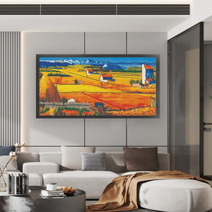 Mona Lisa Silk Brand - Van Gogh'S Harvest - 100*52CM 9CT 4 Stamped Cross Stitch