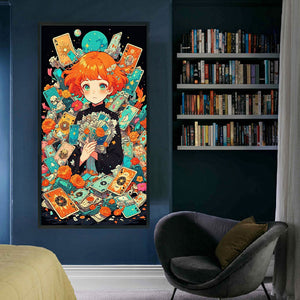 Huancan - Poker Beauty - 40*70CM 11CT 3 Stamped Cross Stitch