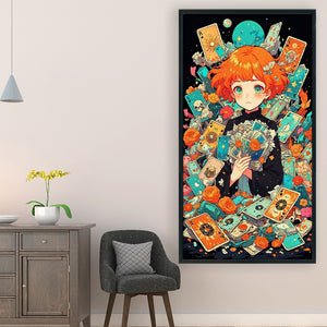 Huancan - Poker Beauty - 40*70CM 11CT 3 Stamped Cross Stitch