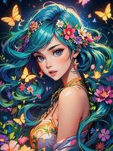 Load image into Gallery viewer, Butterfly And Girl 30*40CM(Canvas) Full Round Drill Diamond Painting
