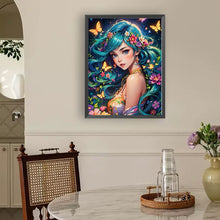 Load image into Gallery viewer, Butterfly And Girl 30*40CM(Canvas) Full Round Drill Diamond Painting

