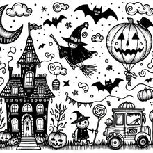 Load image into Gallery viewer, Black And White Halloween 40*40CM(Canvas) Full Round Drill Diamond Painting
