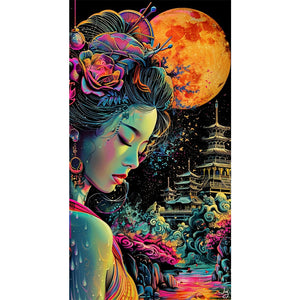 Fantasy Moon Night Girl 40*70CM(Canvas) Full Round Drill Diamond Painting