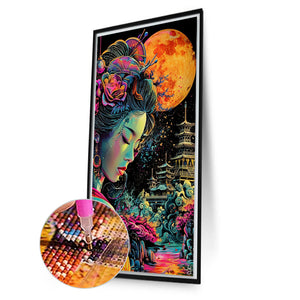 Fantasy Moon Night Girl 40*70CM(Canvas) Full Round Drill Diamond Painting