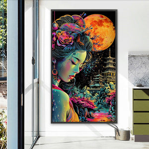 Fantasy Moon Night Girl 40*70CM(Canvas) Full Round Drill Diamond Painting