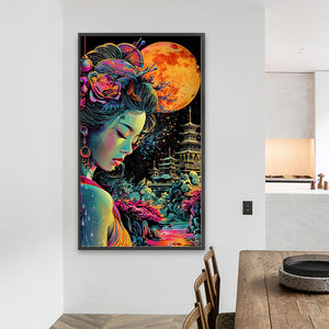 Fantasy Moon Night Girl 40*70CM(Canvas) Full Round Drill Diamond Painting