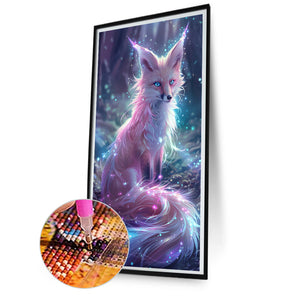 Glowing Fox 40*80CM(Canvas) Full Round Drill Diamond Painting
