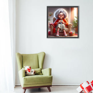Warm Grandma 40*40CM(Canvas) Full Round Drill Diamond Painting