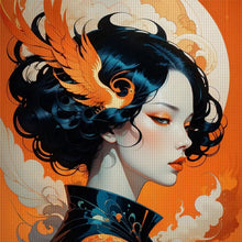Load image into Gallery viewer, Huancan - Fire Phoenix Classical Woman - 40*40CM 14CT 2 Stamped Cross Stitch
