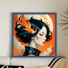 Load image into Gallery viewer, Huancan - Fire Phoenix Classical Woman - 40*40CM 14CT 2 Stamped Cross Stitch
