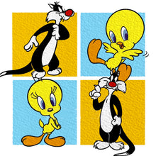 Load image into Gallery viewer, Huancan - Big Silly Cat And Tweety - 50*50CM 11CT 3 Stamped Cross Stitch
