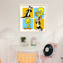 Load image into Gallery viewer, Huancan - Big Silly Cat And Tweety - 50*50CM 11CT 3 Stamped Cross Stitch
