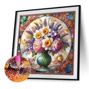 Flower Bouquet 40*40CM(Canvas) Full Round Drill Diamond Painting
