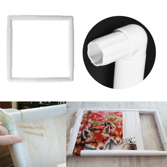 Square Embroidery Hoop Cross Stitch Frame Plastic Clip Frame (43.1x43.1CM)