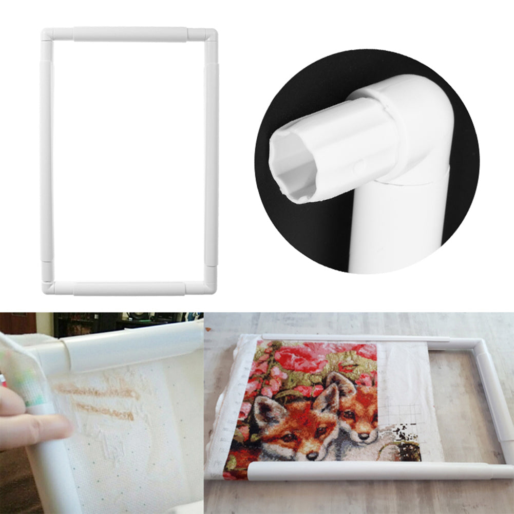 Rectangle Embroidery Hoop Cross Stitch Frame Plastic Clip Frame (24x29CM)
