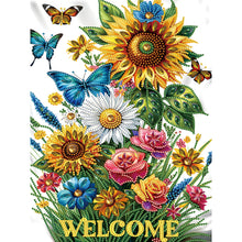 Load image into Gallery viewer, Welcome Garden Calligraphy 30*40CM(Canvas) Partial Special Shaped Drill Diamond Painting
