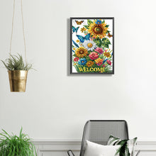 Load image into Gallery viewer, Welcome Garden Calligraphy 30*40CM(Canvas) Partial Special Shaped Drill Diamond Painting
