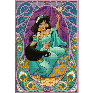 Huancan - Princess Jasmine - 40*60CM 11CT 3 Stamped Cross Stitch