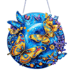 Acrylic 2D Flat DIY Butterfly Special Shape Diamond Art Pendant for Home Decor