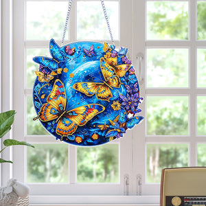Acrylic 2D Flat DIY Butterfly Special Shape Diamond Art Pendant for Home Decor