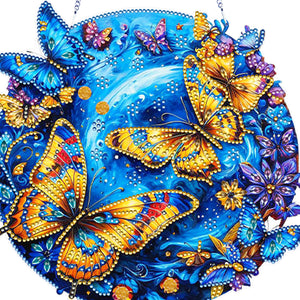 Acrylic 2D Flat DIY Butterfly Special Shape Diamond Art Pendant for Home Decor