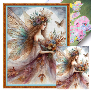 Yishu - Butterfly Fairy - 45*60CM 11CT 3 Stamped Cross Stitch