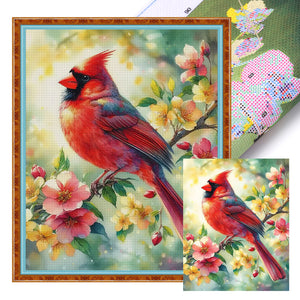 Huancan - Cardinal On The Branch - 40*50CM 11CT 3 Stamped Cross Stitch