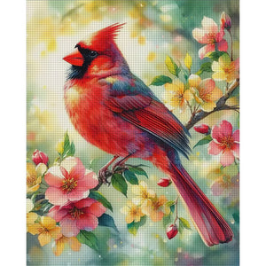 Huancan - Cardinal On The Branch - 40*50CM 11CT 3 Stamped Cross Stitch