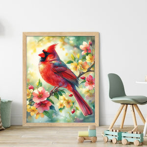 Huancan - Cardinal On The Branch - 40*50CM 11CT 3 Stamped Cross Stitch