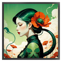 Load image into Gallery viewer, Huancan - Poppy Girl - 40*40CM 14CT 2 Stamped Cross Stitch
