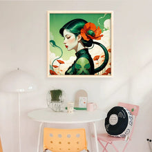 Load image into Gallery viewer, Huancan - Poppy Girl - 40*40CM 14CT 2 Stamped Cross Stitch
