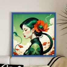 Load image into Gallery viewer, Huancan - Poppy Girl - 40*40CM 14CT 2 Stamped Cross Stitch
